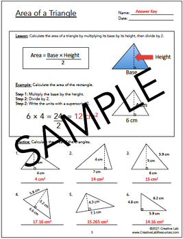 Area of Triangles - Lesson & Practice Questions