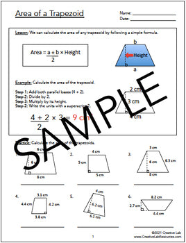 Area of Trapezoids - Lesson & Practice Questions