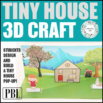 Tiny House Scene 3D Craftivity