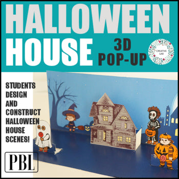 Haunted House - Halloween Art - Pop Up Craft - 2nd Grade - PBL