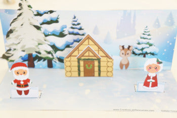 Santa's House Scene 3D Craftivity