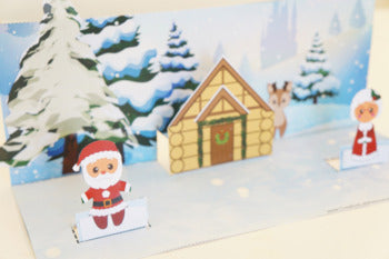 Santa's House Scene 3D Craftivity