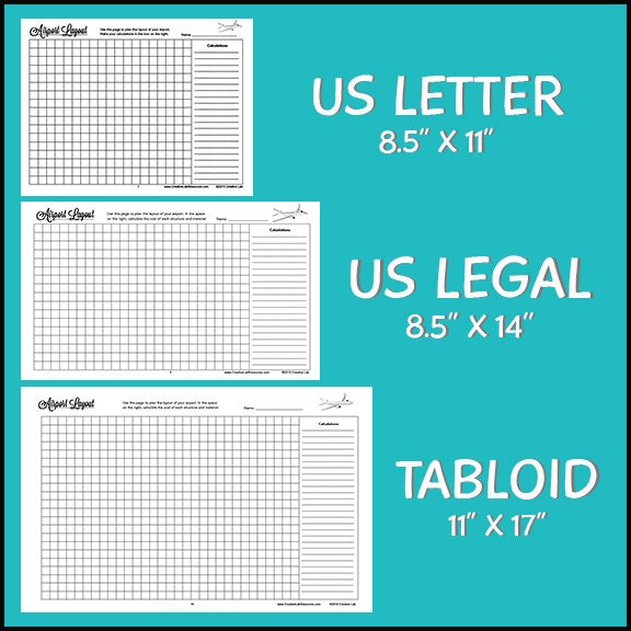 Airport Design - Area & Perimeter Math - 100% Editable // Printable Teaching Resource // No Prep Classroom //
