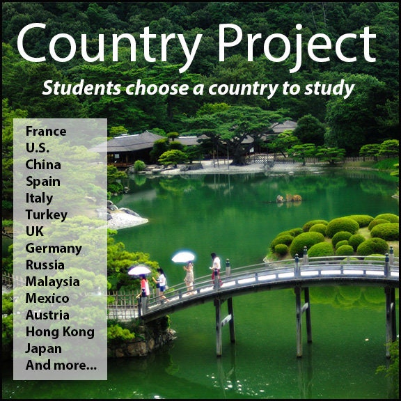 Country Research Project - PBL Project Based Learning // Printable Teaching Resource // No Prep Classroom //