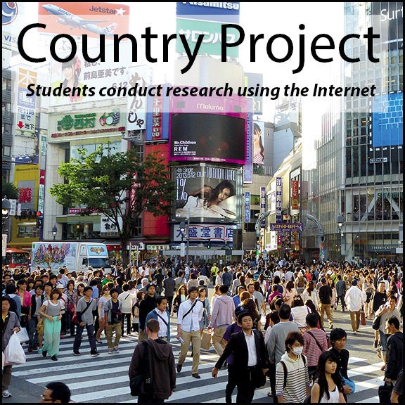 Country Research Project - PBL Project Based Learning // Printable Teaching Resource // No Prep Classroom //