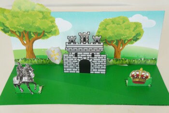 Castle Scene 3D Pop Up Craftivity - 100% Editable Craft // Printable Teaching Resource // No Prep Classroom //