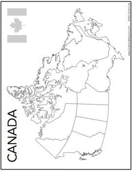 Canadian Province Maps & Canada Map - 100% Editable // Printable Teaching Resource // No Prep Classroom //