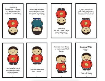 Behaviour Social Story Mini Book - Coping With No - 100% Editable // Printable Teaching Resource // No Prep Classroom //