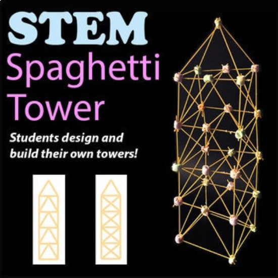 Engineering Design Challenge - Spaghetti Tower - 100% Editable // Printable Teaching Resource // No Prep Classroom //