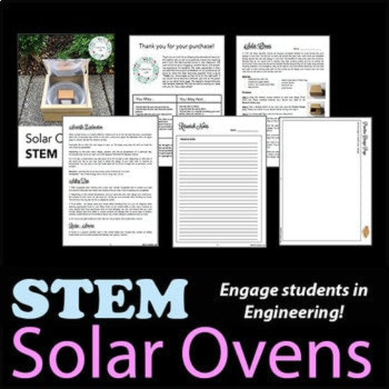 Solar Cooker Ovens - Thermal Energy Transfer - 100% Editable // Printable Teaching Resource // No Prep Classroom //