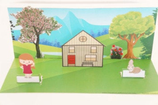 Tiny House Scene 3D Craftivity - 100% Editable // Printable Teaching Resource // No Prep Classroom //