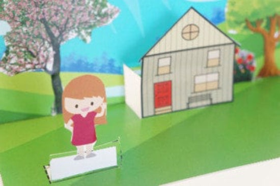 Tiny House Scene 3D Craftivity - 100% Editable // Printable Teaching Resource // No Prep Classroom //