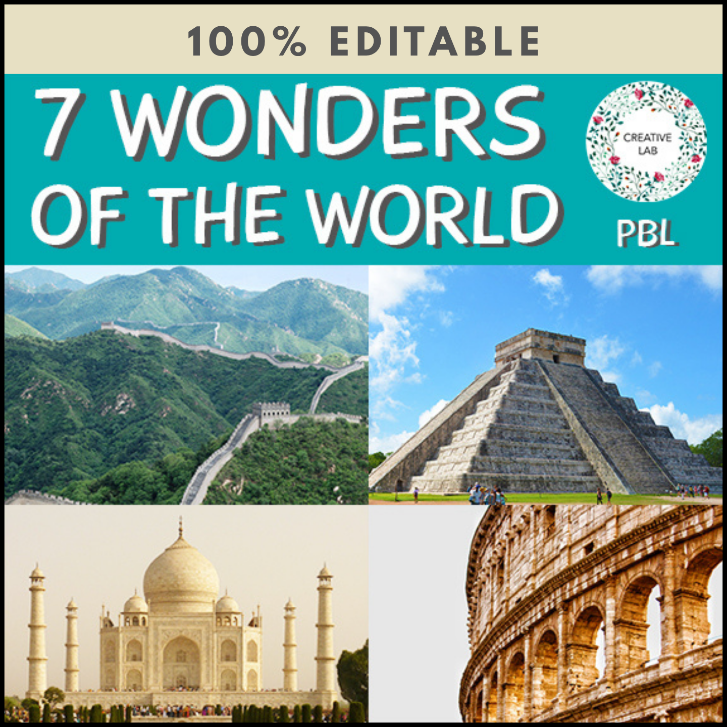 7 Wonders of the World Research Project - 100% Editable