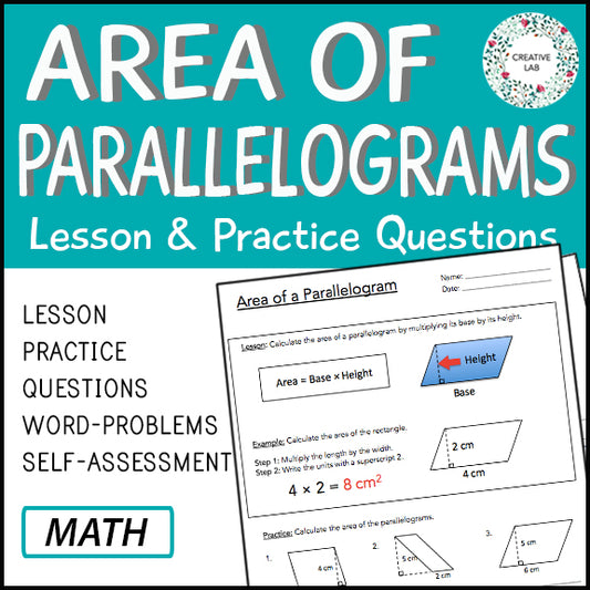 Area of Parallelograms - Lesson & Practice Questions
