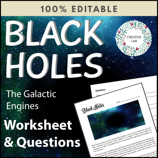 Black Holes - Worksheet & Questions - 100% Editable