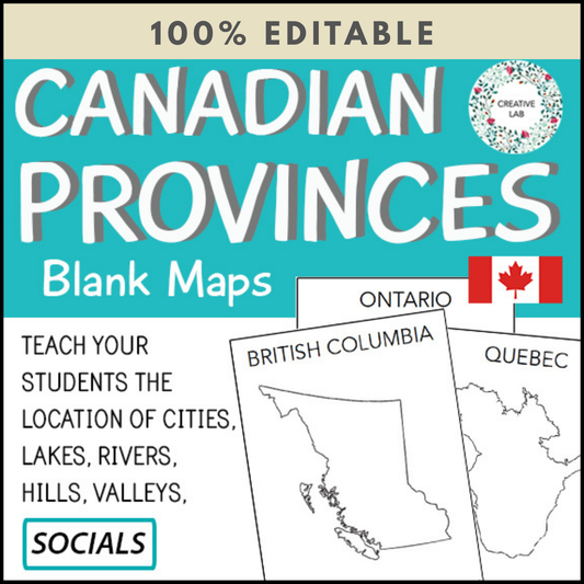 Canadian Province Maps & Canada Map - 100% Editable