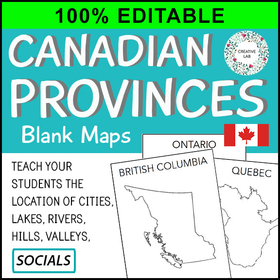 Canadian Province Maps & Canada Map - 100% Editable