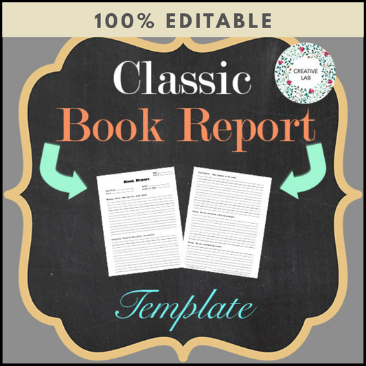 Book Report - Classic Template - 100% Editable