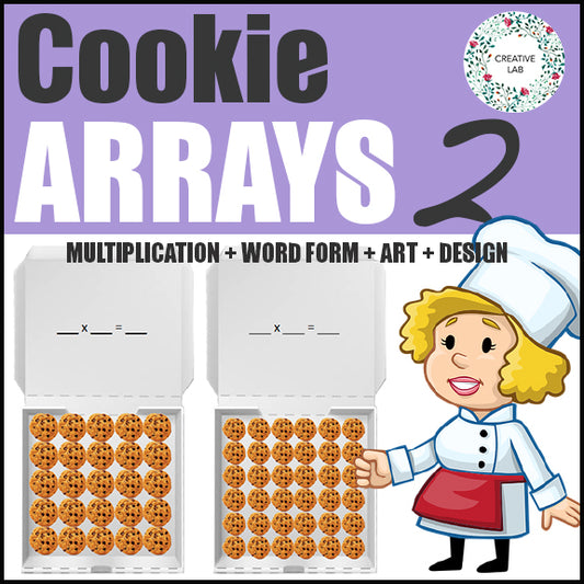 Cookie Arrays 2 - Single Digit Multiplication Worksheets