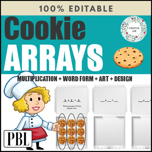 Cookie Arrays - Single Digit Multiplication - 100% Editable