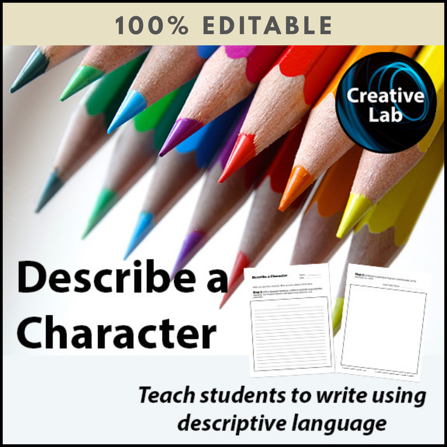 Descriptive Text Character Describe A Character - 100% Editable – Creative Lab
