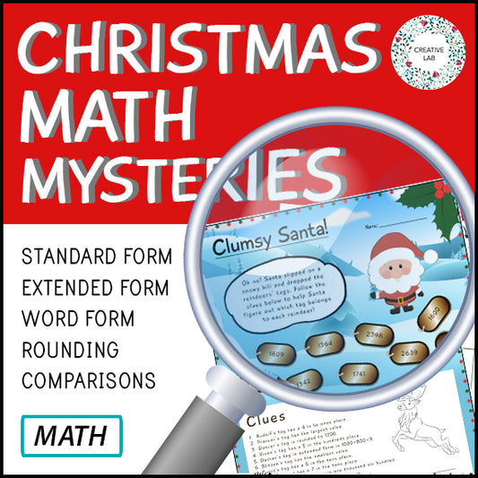 Christmas Place Value - Detective Math Mystery Project