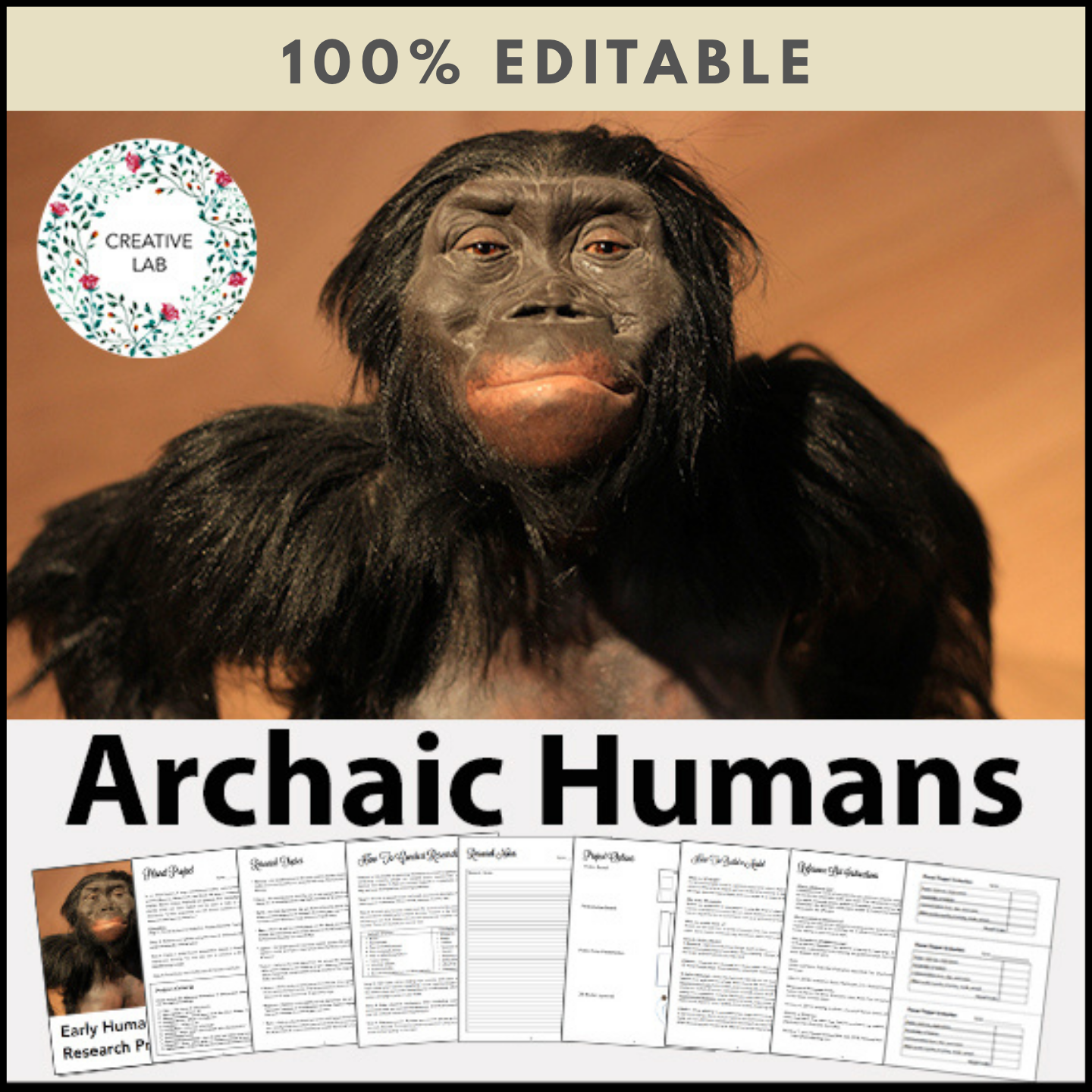 Early Human / Archaic Human Research Project - 100% Editable