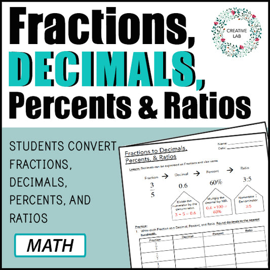 Converting Fractions Decimals Percents Ratios - Lesson & Practice Questions