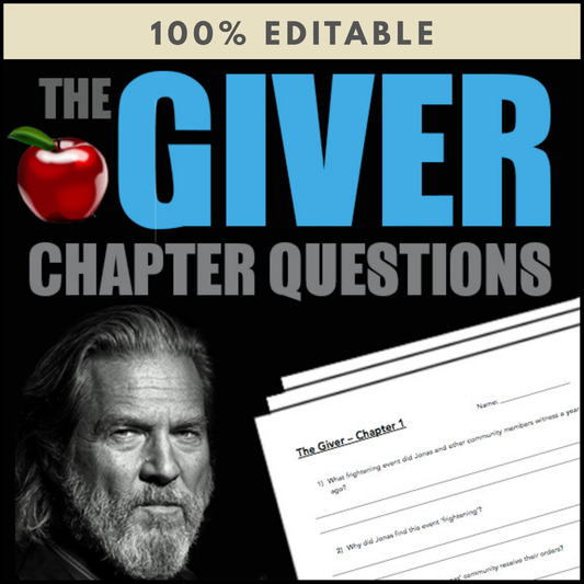 THE GIVER - Chapter Comprehension Questions & Answers - 100% Editable