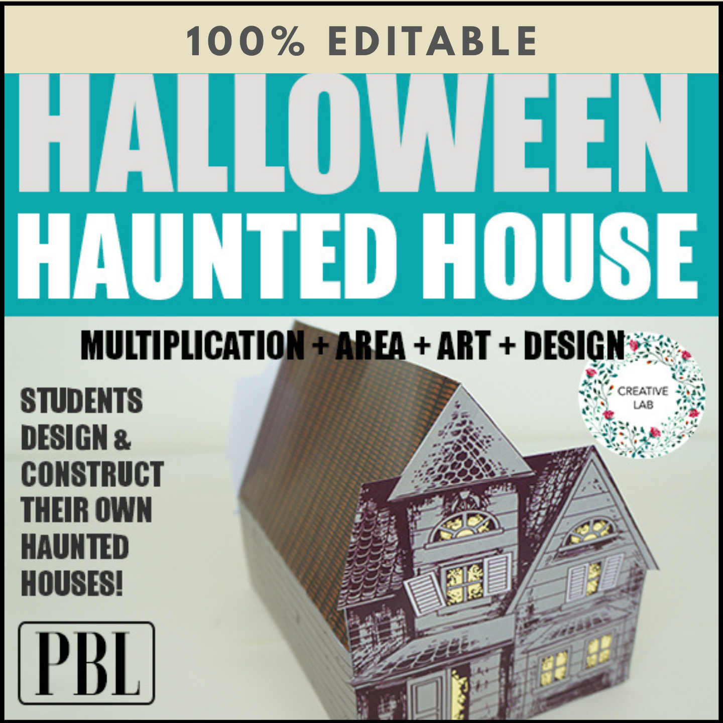 Build a Haunted House Craft - Halloween Math Craft - 100% Editable