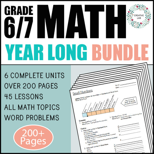 Guided Math - Curriculum Bundle - All Units Included - 6th Grade 7th Grade
