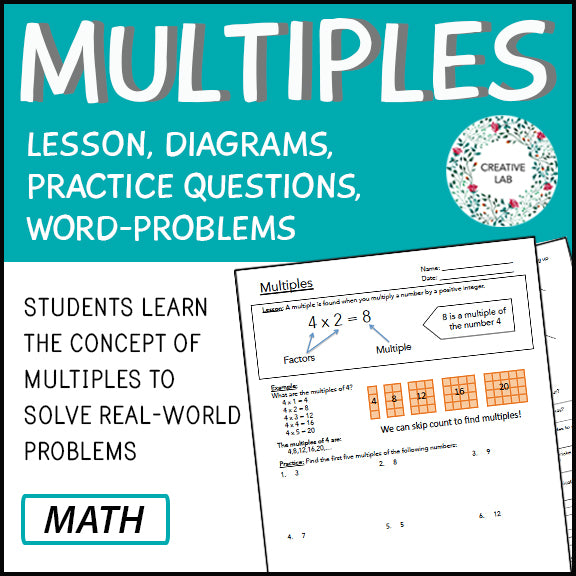 Multiples Support Practice Multiples, Least Common Multiple - Lesson & Practice Questions ...