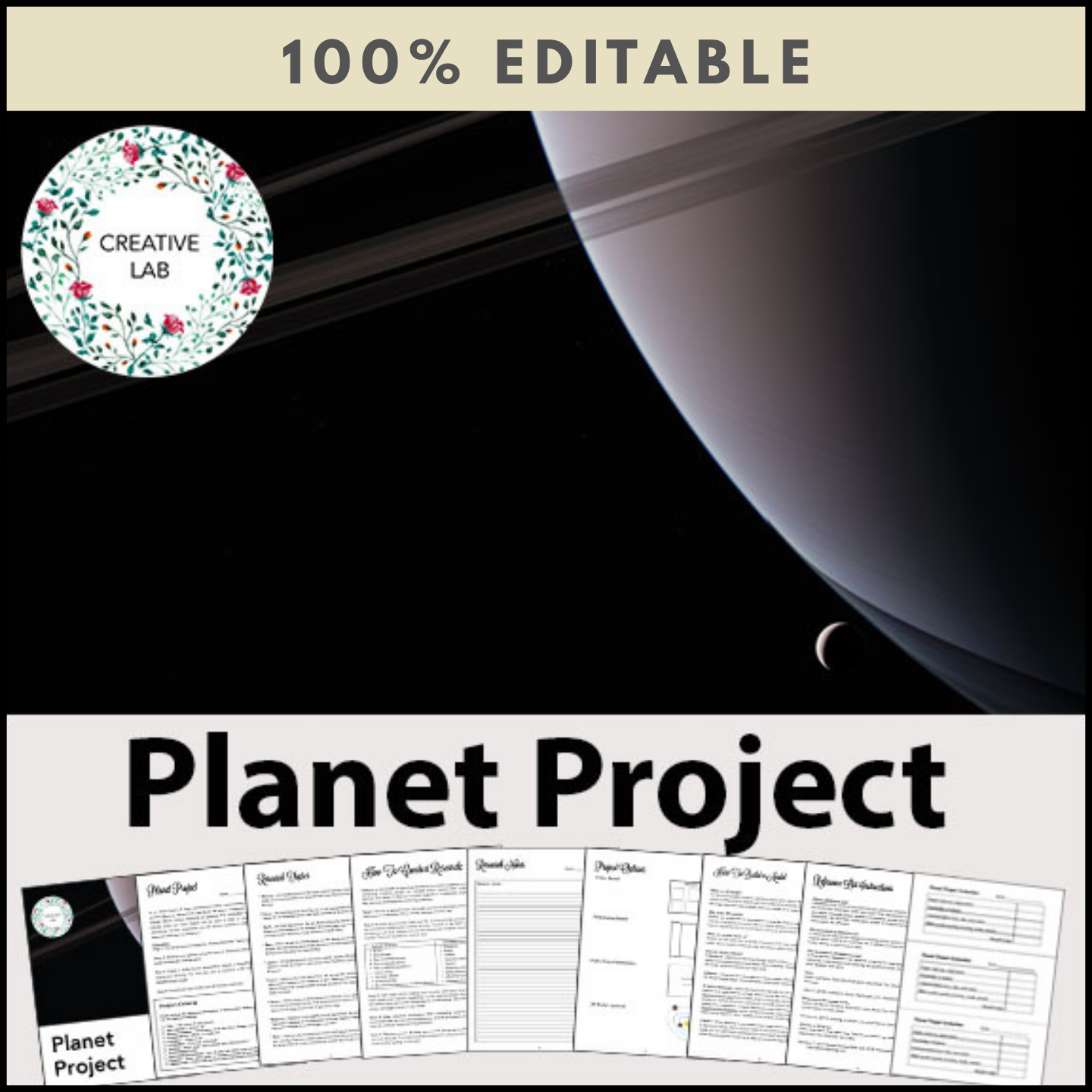 Planet Research Project - 100% Editable