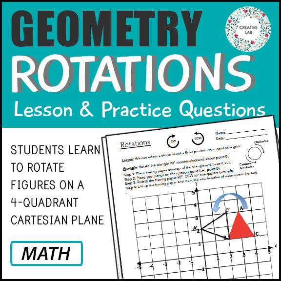 Rotations Transformations - Geometry Practice Questions – Creative Lab