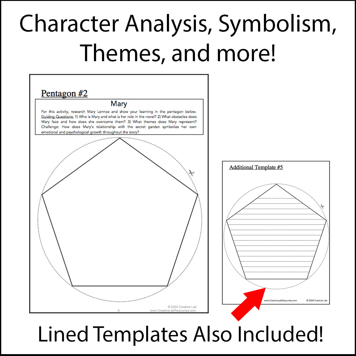 The Secret Garden - Novel Study Project Craft - 100% Editable