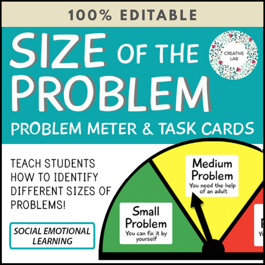 Size of the Problem - Task Cards & Problem Meter - 100% Editable