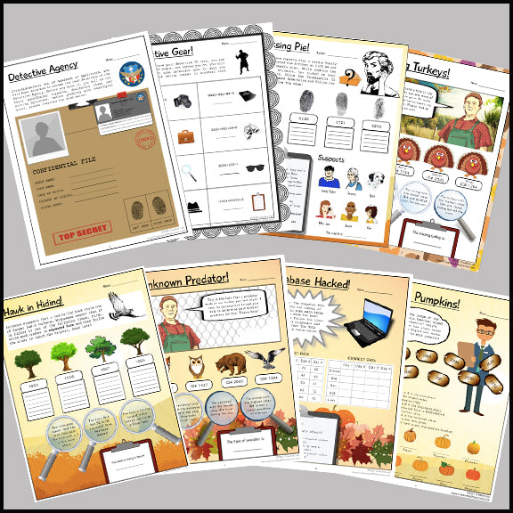 Thanksgiving Place Value - Detective Math Mystery Project