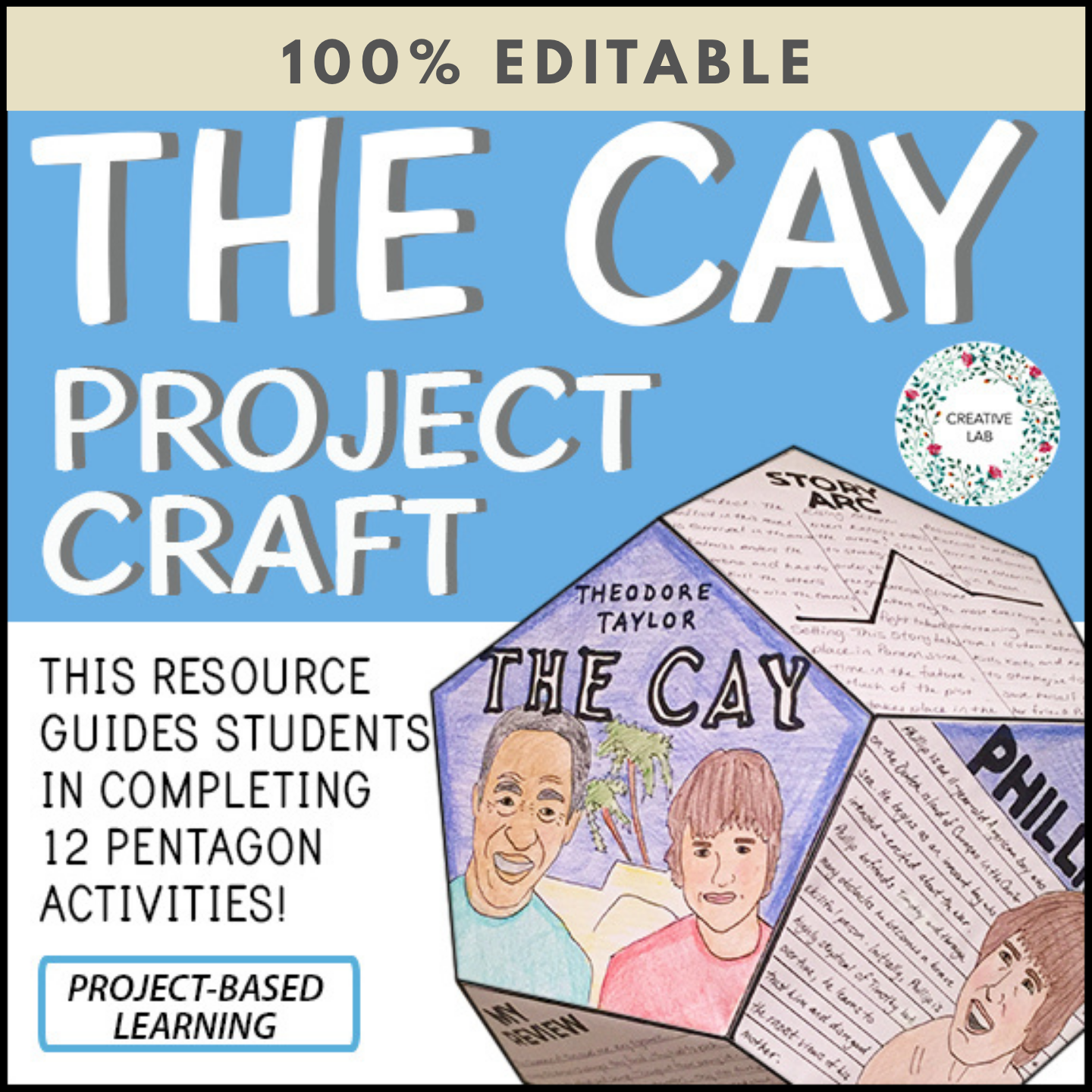 The Cay - Novel Study Project Craft - 100% Editable