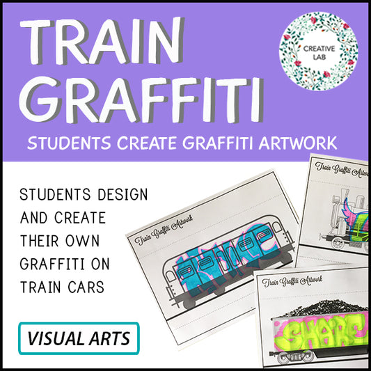 Coloring Pages Worksheets - Train Graffiti