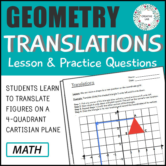 Translations / Slides Transformations - Geometry Practice Questions ...
