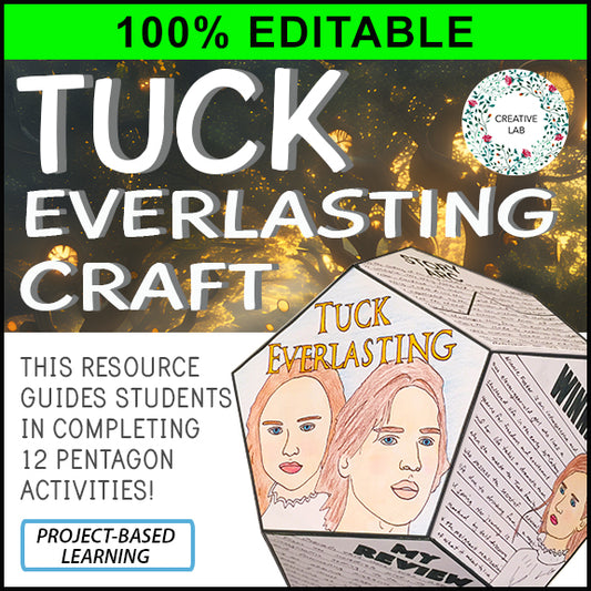 Tuck Everlasting - Novel Study Project Craft - 100% Editable
