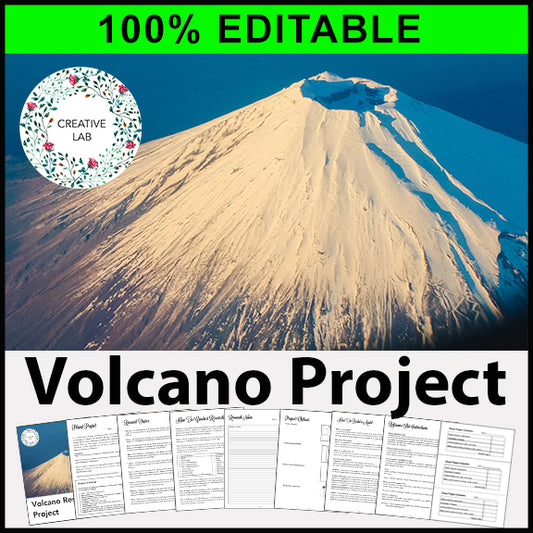 Volcano Research Project - 100% Editable