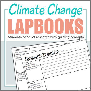 Climate Change Lapbook Guided Research Project