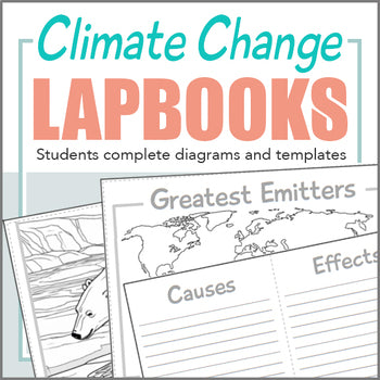 Climate Change Lapbook Guided Research Project - 100% Editable