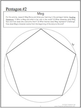 A Wrinkle in Time - Novel Study Project Craft - PBL