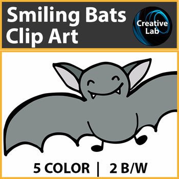 FREE - Smiling Bats Clip Art