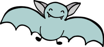 FREE - Smiling Bats Clip Art