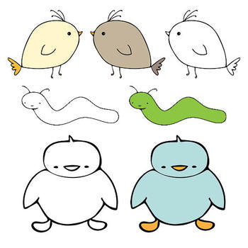 FREEBIE – Spring Birds and Caterpillars for Easter – 13 images