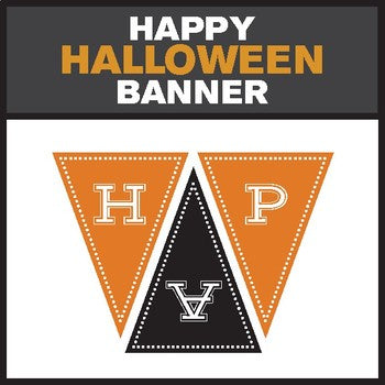 "Happy Halloween" Printable Banner