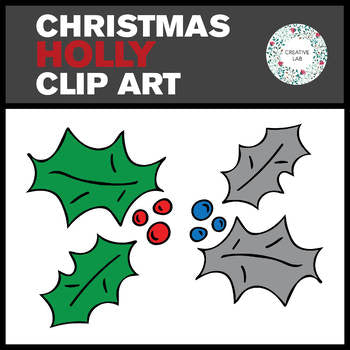 FREE - Christmas Clip Art - Holly and Berries